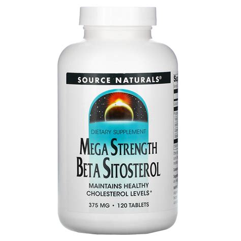 Source Naturals Mega Strength Beta Sitosterol 375mg.